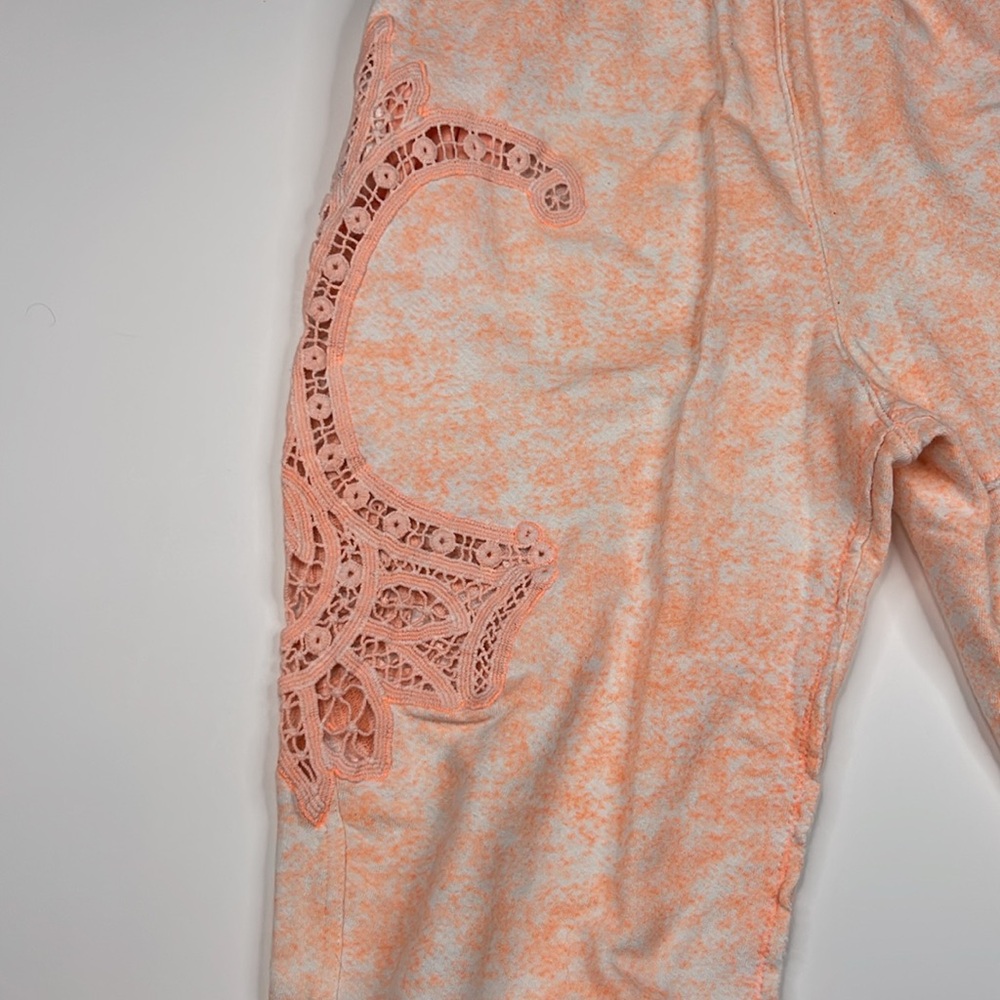 FP Movement Sun and Done Lace Joggers Orange Motif Size Small - Picture 12 of 14